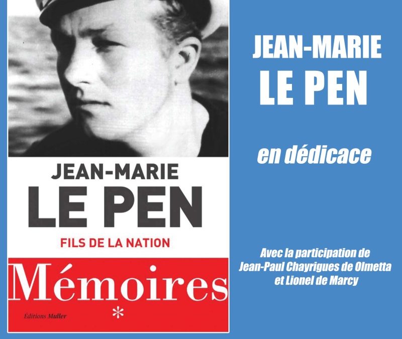 17 mars : dédicace de Jean-Marie Le Pen à Paris