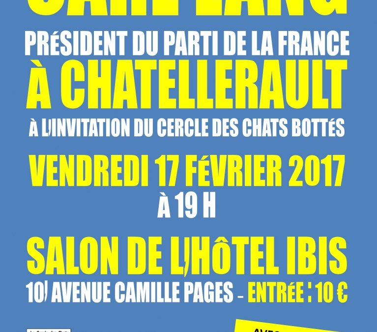 Carl Lang à Chatellerault le 17 février