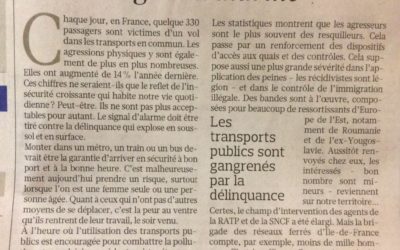 Chaque jour, 330 passagers des transports en commun agressés. +14%