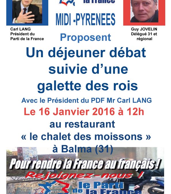 DÉJEUNER DÉBAT MIDI-PYRÉNÉES AVEC CARL LANG