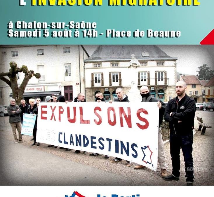 Rassemblement contre la venue de migrants à Chalon-sur-Saône samedi 5 août