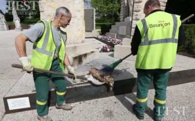 Besançon : un barbecue sur le monument aux morts