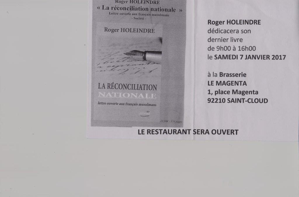 Roger Holeindre dédicace son dernier livre !