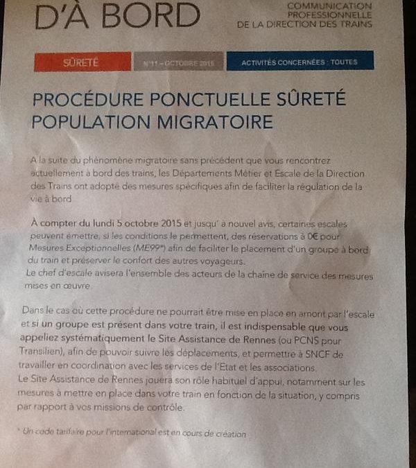 SNCF : les usagers moins bien traités que les clandestins